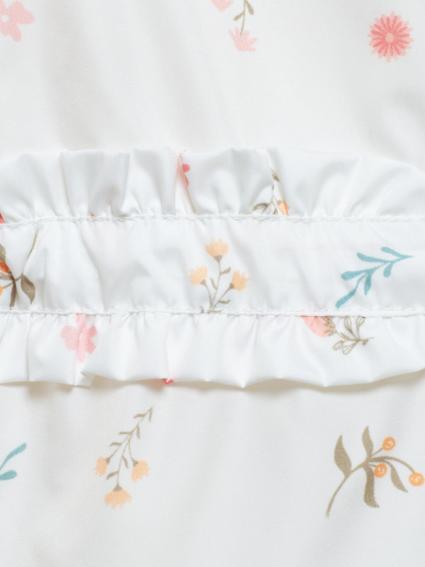 Ветровка в цветочек, Белый