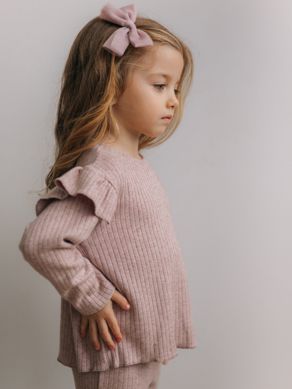 Костюм из теплой лапши, Пудровый