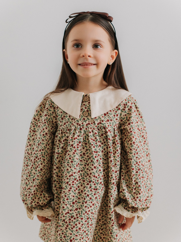 Ободок с атласным бантиком, Коричневый