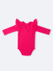 Боди лапша с длинным рукавом и крылышками, Малиновый