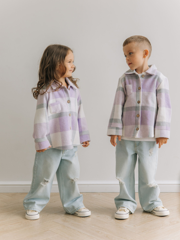 Теплая рубашка, Лавандовый Теплая рубашка, Лавандовый