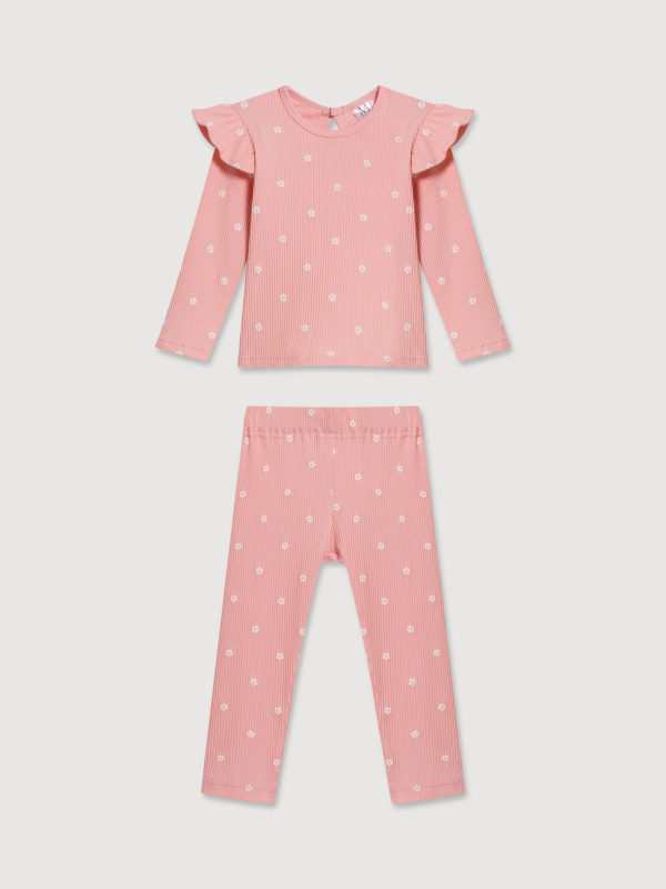 Лонгслив и лосины, Розовый