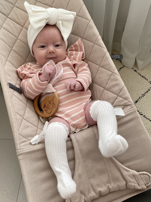 Боди в полоску, Пудровый