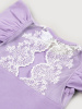 Боди c кружевной спинкой с длинным рукавом, Лавандовый