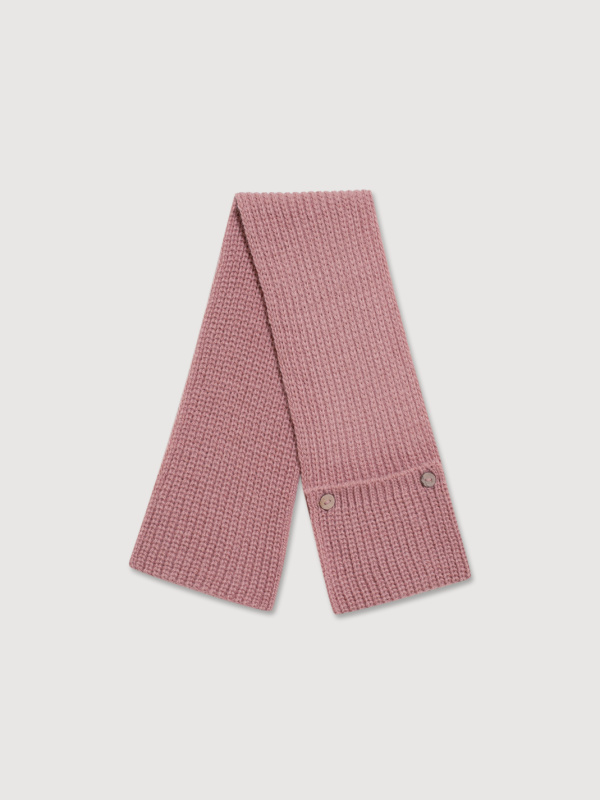 Шарф с пуговками, Пудровый