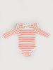 Боди в полоску, Красный