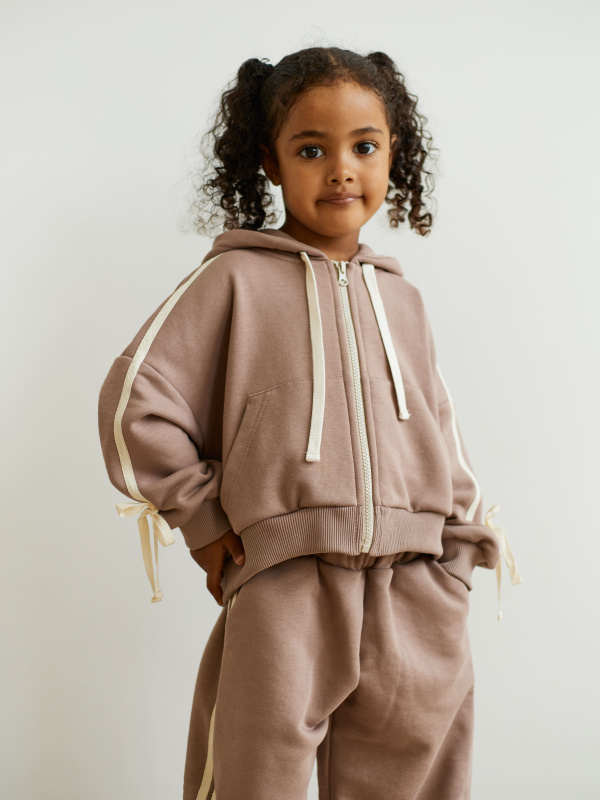 Костюм с бантиками, Бежевый