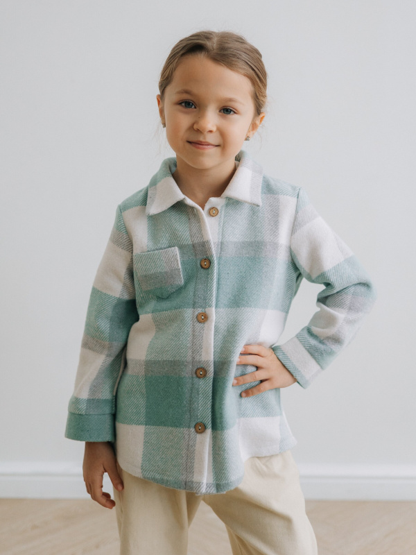 Теплая рубашка, Мятный Теплая рубашка, Мятный