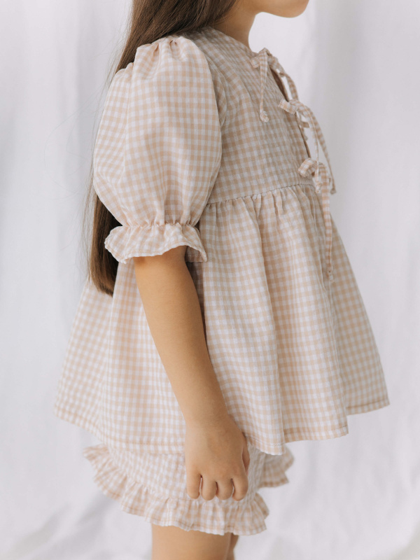 Топ и шорты, Бежевый