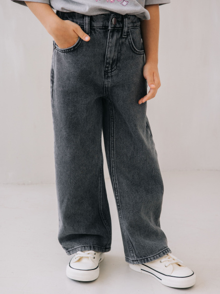 Джинсы Wide Leg, Серый Джинсы Wide Leg, Серый