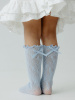 Гольфы кружевные с бантиком, Голубой