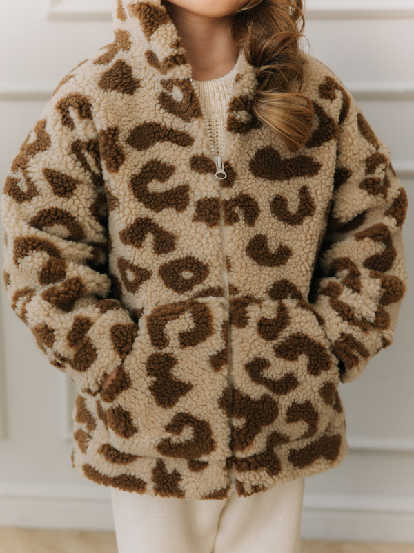 Меховая куртка "Лео", Кофе