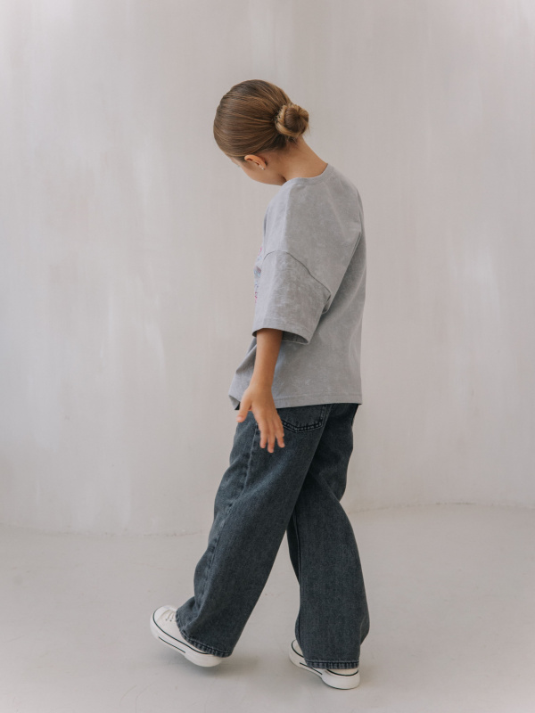 Джинсы Wide Leg, Серый Джинсы Wide Leg, Серый