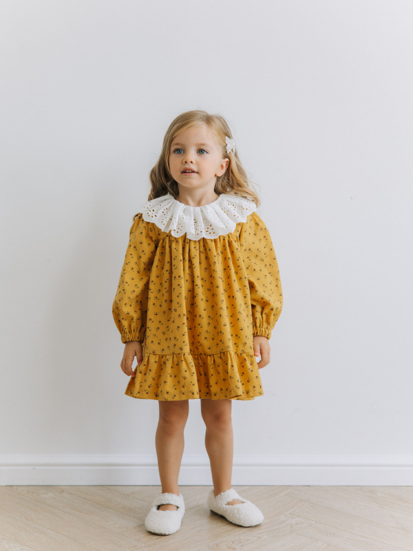 Платье "Абелия", Горчичный