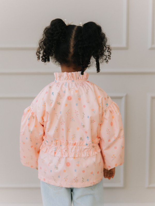 Ветровка в цветочек, Розовый