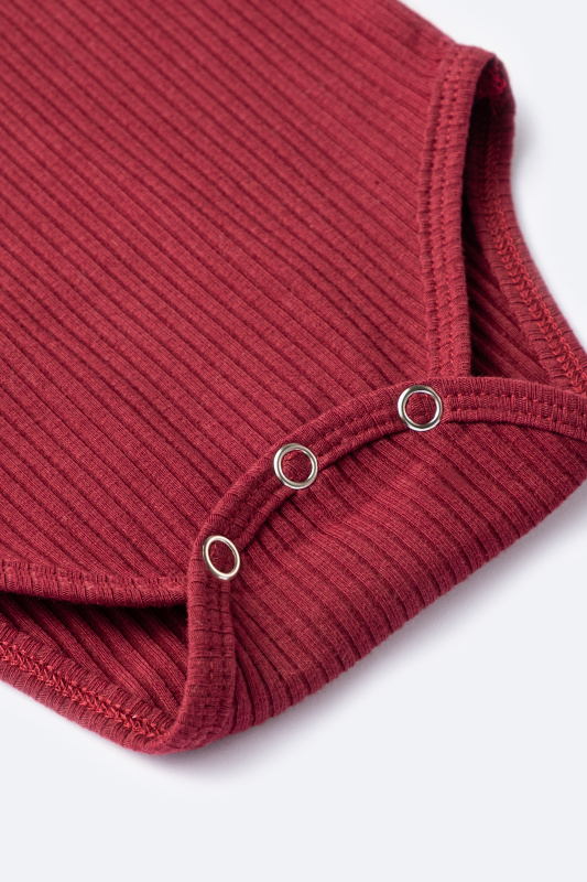 Боди лапша с длинным рукавом и крылышками, Бордовый