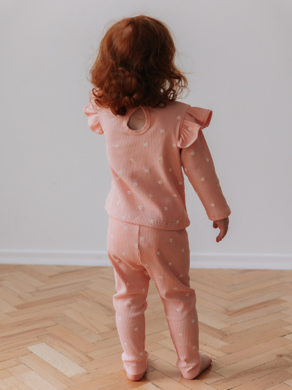 Лонгслив и лосины, Розовый