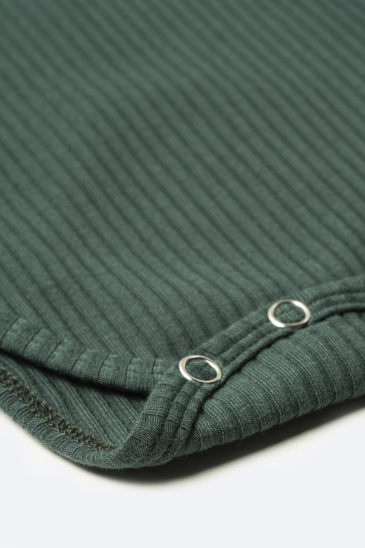 Боди лапша с длинным рукавом и крылышками, Изумрудный