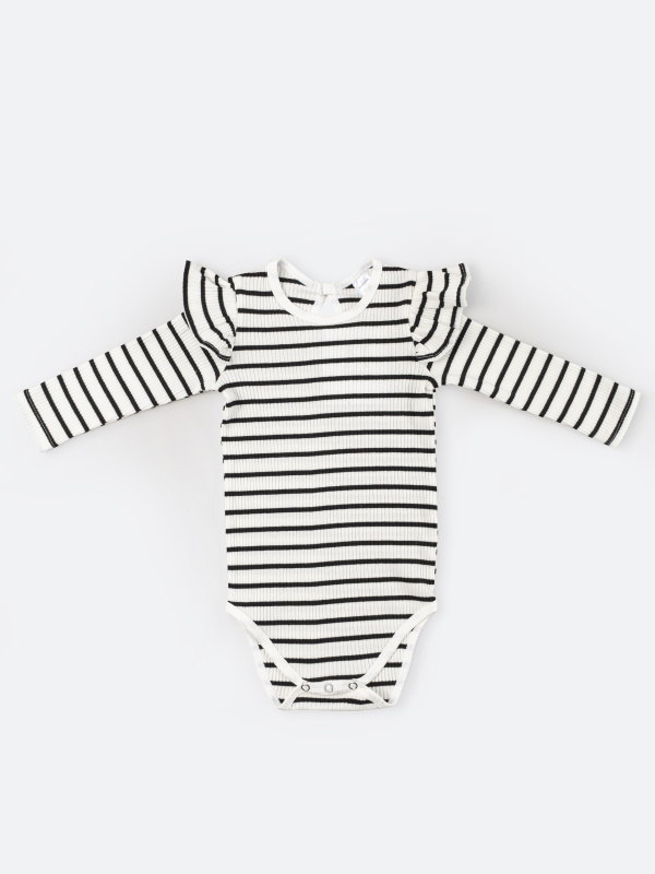 Боди в полоску, Белый