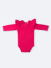 Боди лапша с длинным рукавом и крылышками, Малиновый