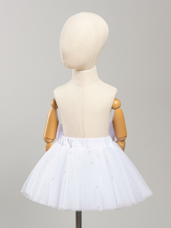 Юбка с бусинками, Белый
