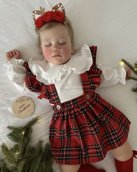 Юбка в клетку, Красный